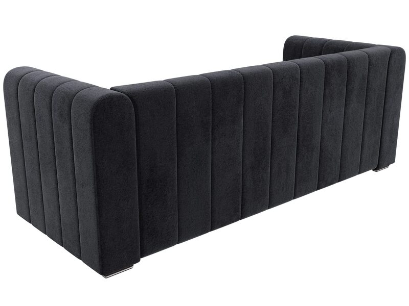 Диван прямой Лига-073, Велюр, TOWER 11 темно-серый