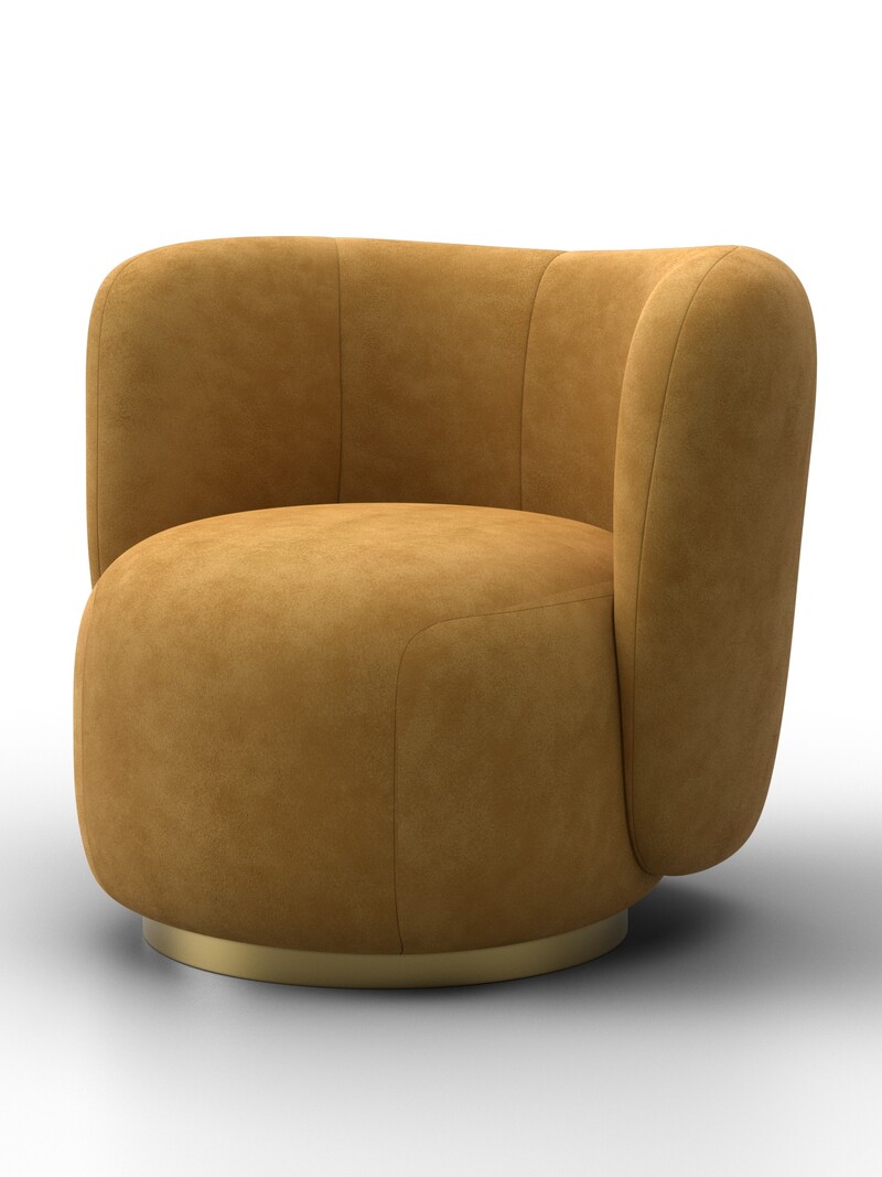 Кресло Лига-072, Велюр, BRUT 10 желтый