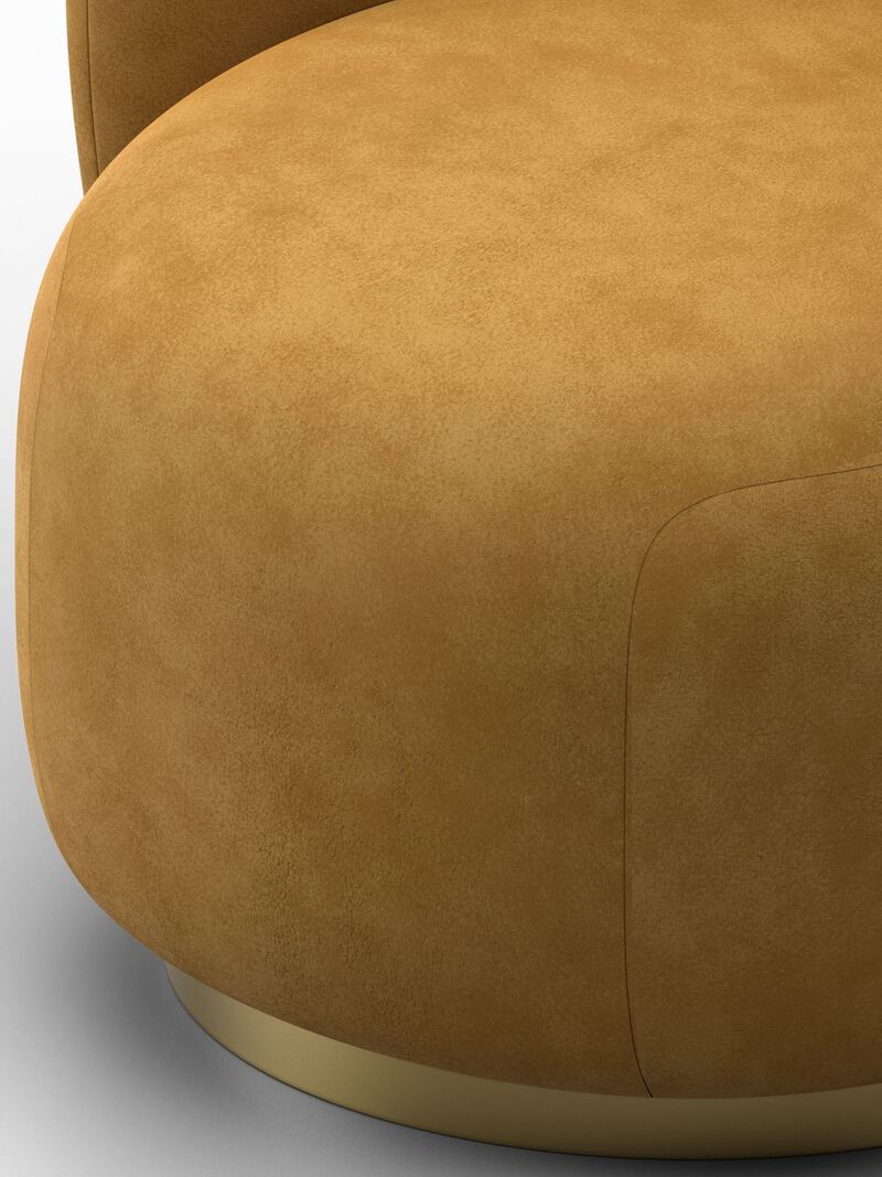 Кресло Лига-072, Велюр, BRUT 10 желтый