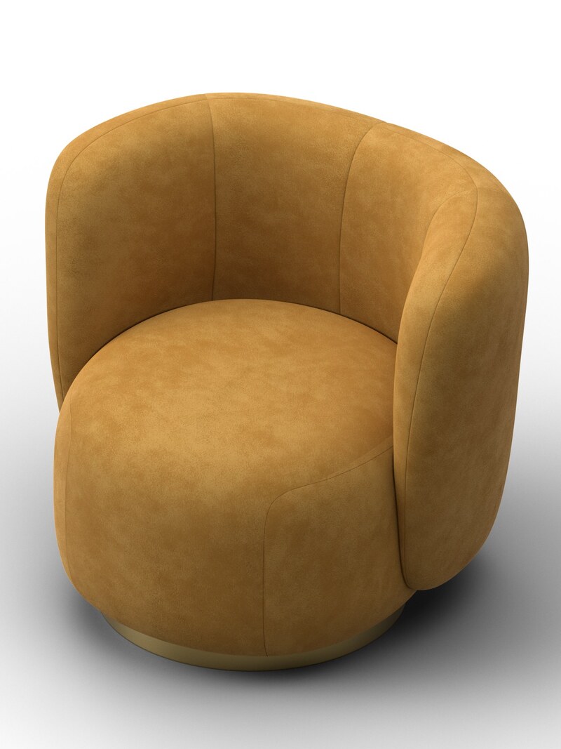 Кресло Лига-072, Велюр, BRUT 10 желтый
