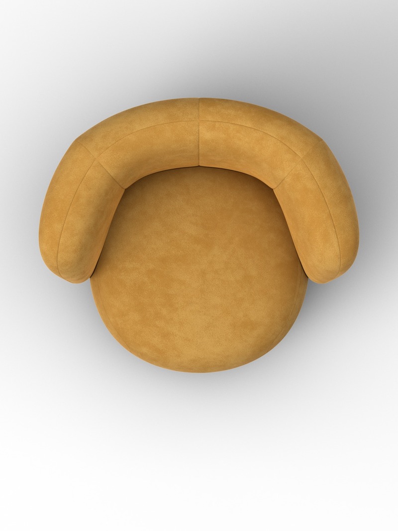 Кресло Лига-072, Велюр, BRUT 10 желтый