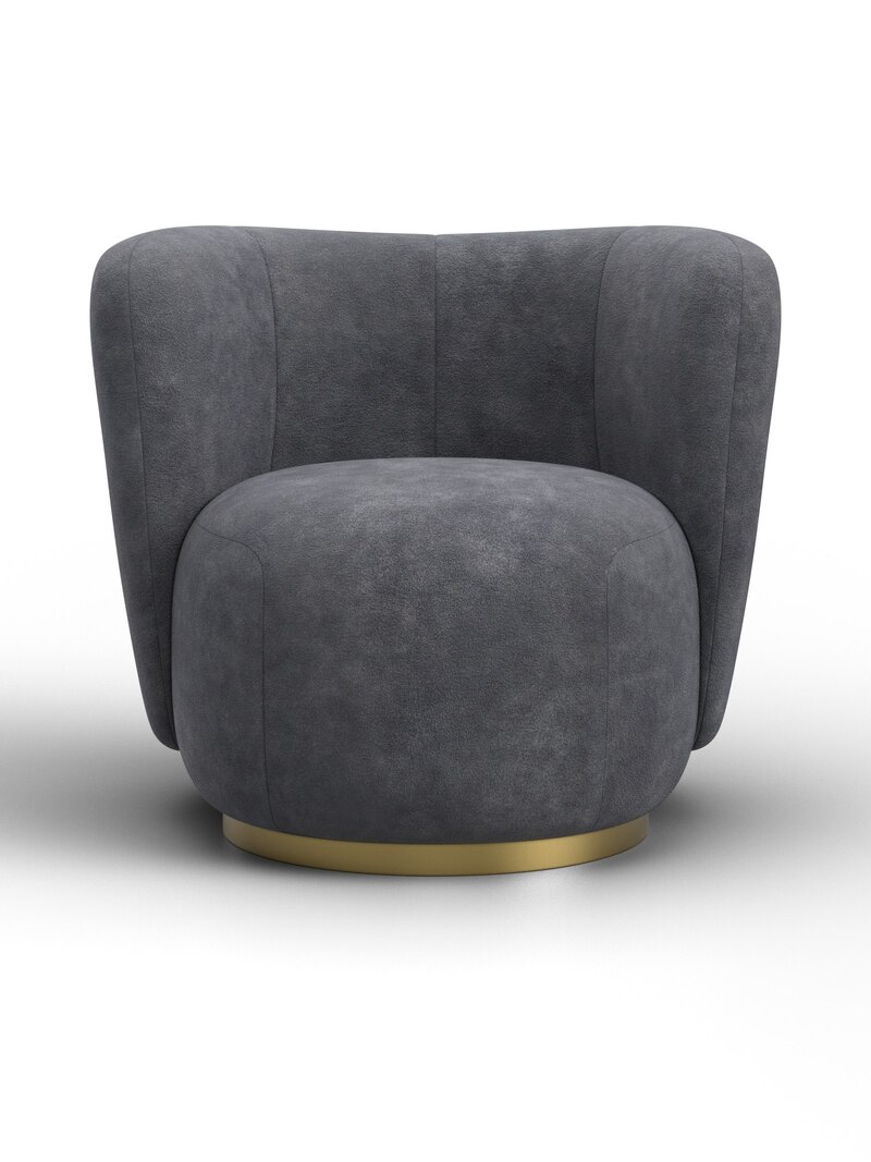 Кресло Лига-072, Велюр, BRUT 16 темно-серый