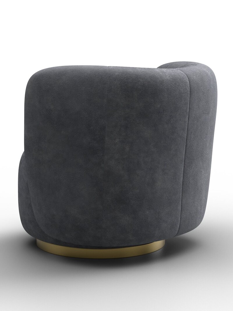 Кресло Лига-072, Велюр, BRUT 16 темно-серый