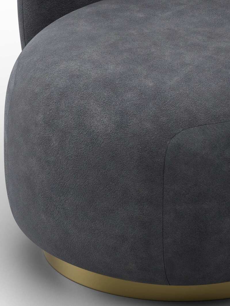 Кресло Лига-072, Велюр, BRUT 16 темно-серый