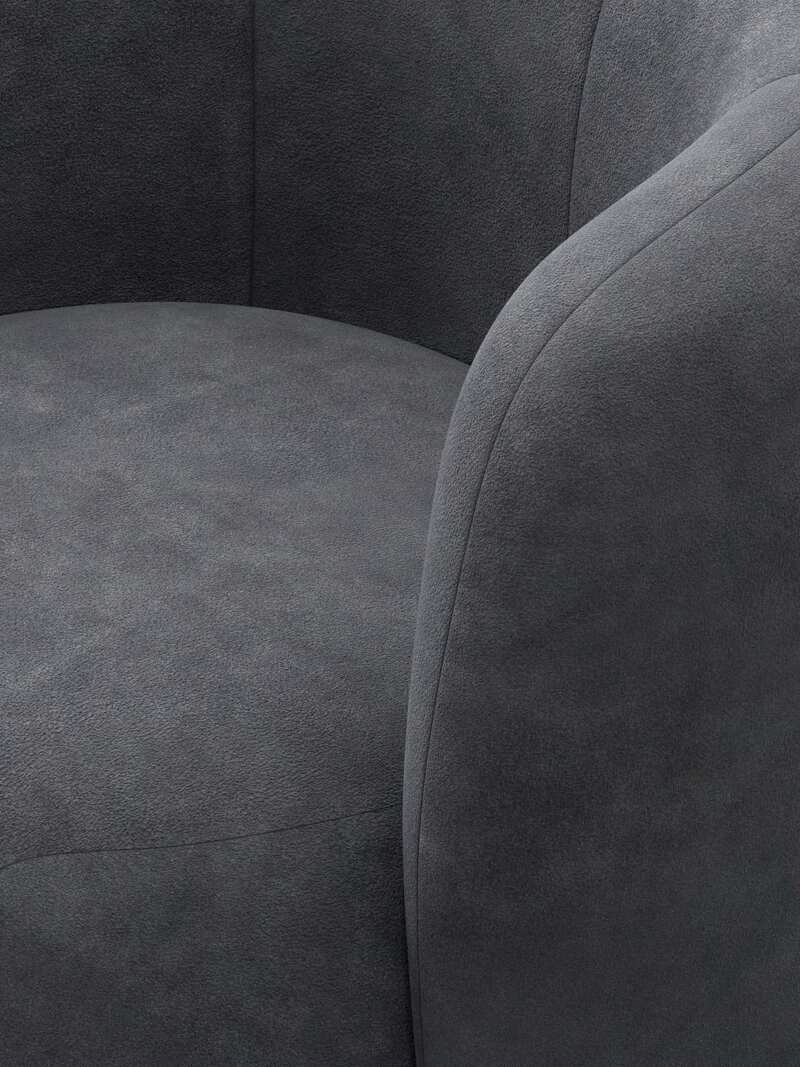 Кресло Лига-072, Велюр, BRUT 16 темно-серый