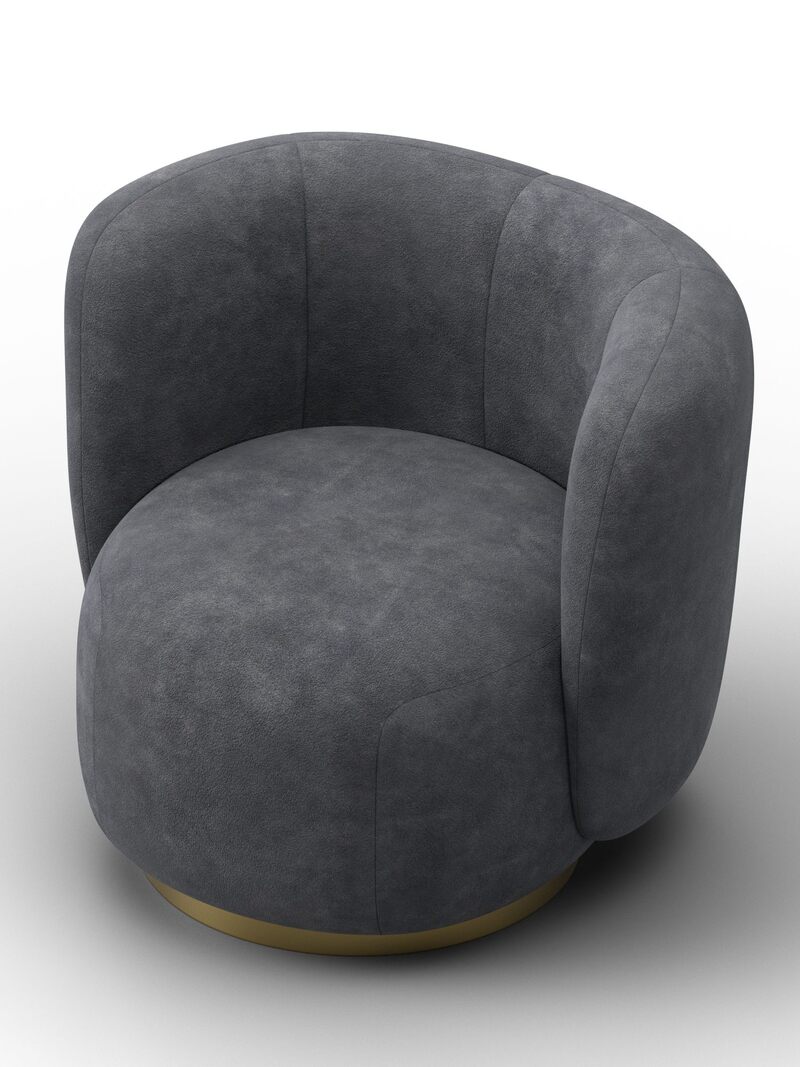 Кресло Лига-072, Велюр, BRUT 16 темно-серый