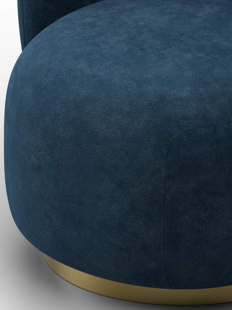 Кресло Лига-072, Велюр, BRUT 11 синий