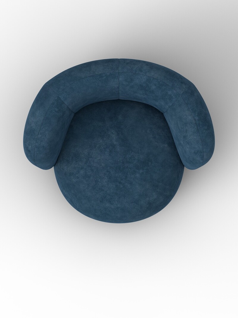 Кресло Лига-072, Велюр, BRUT 11 синий