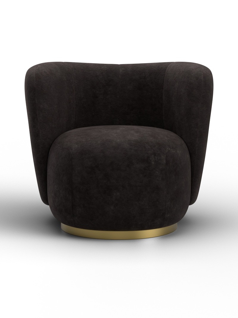 Кресло Лига-072, Велюр, BRUT 17 коричневый