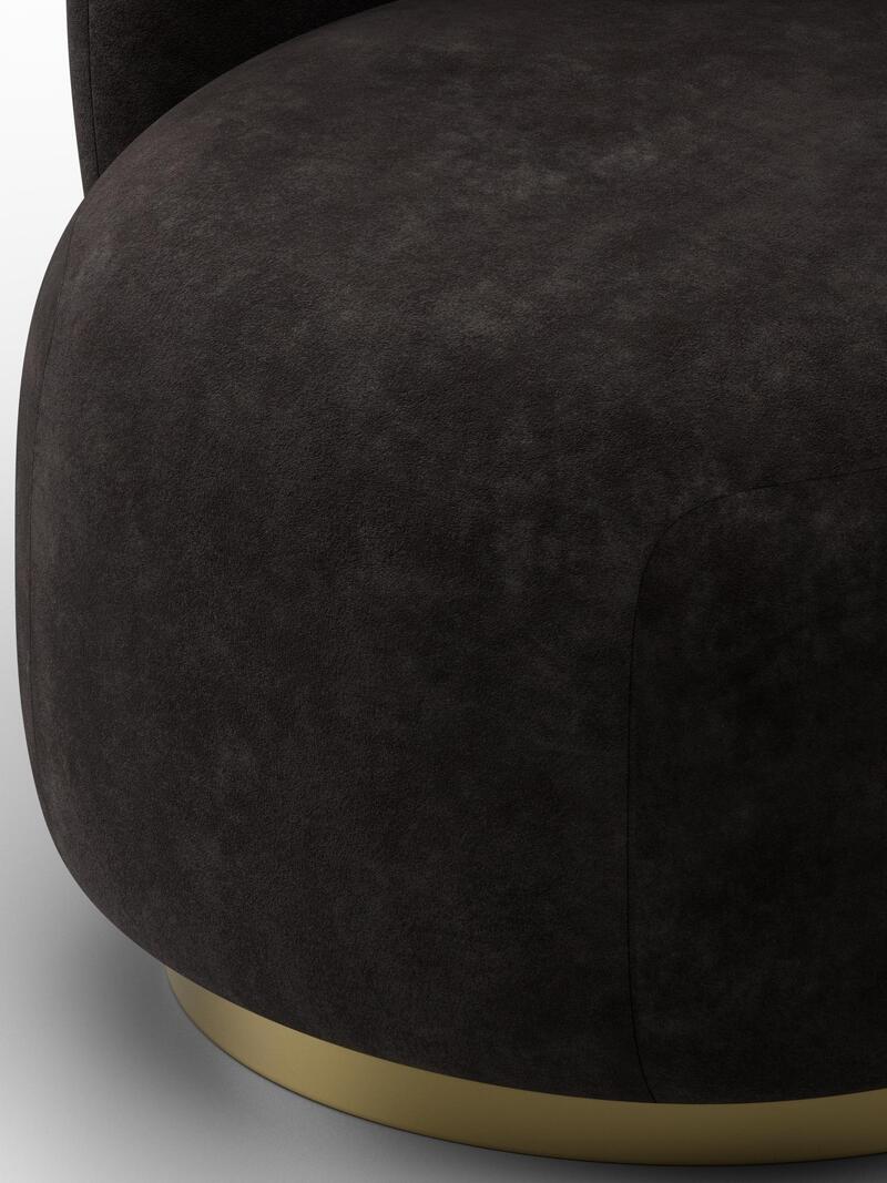 Кресло Лига-072, Велюр, BRUT 17 коричневый