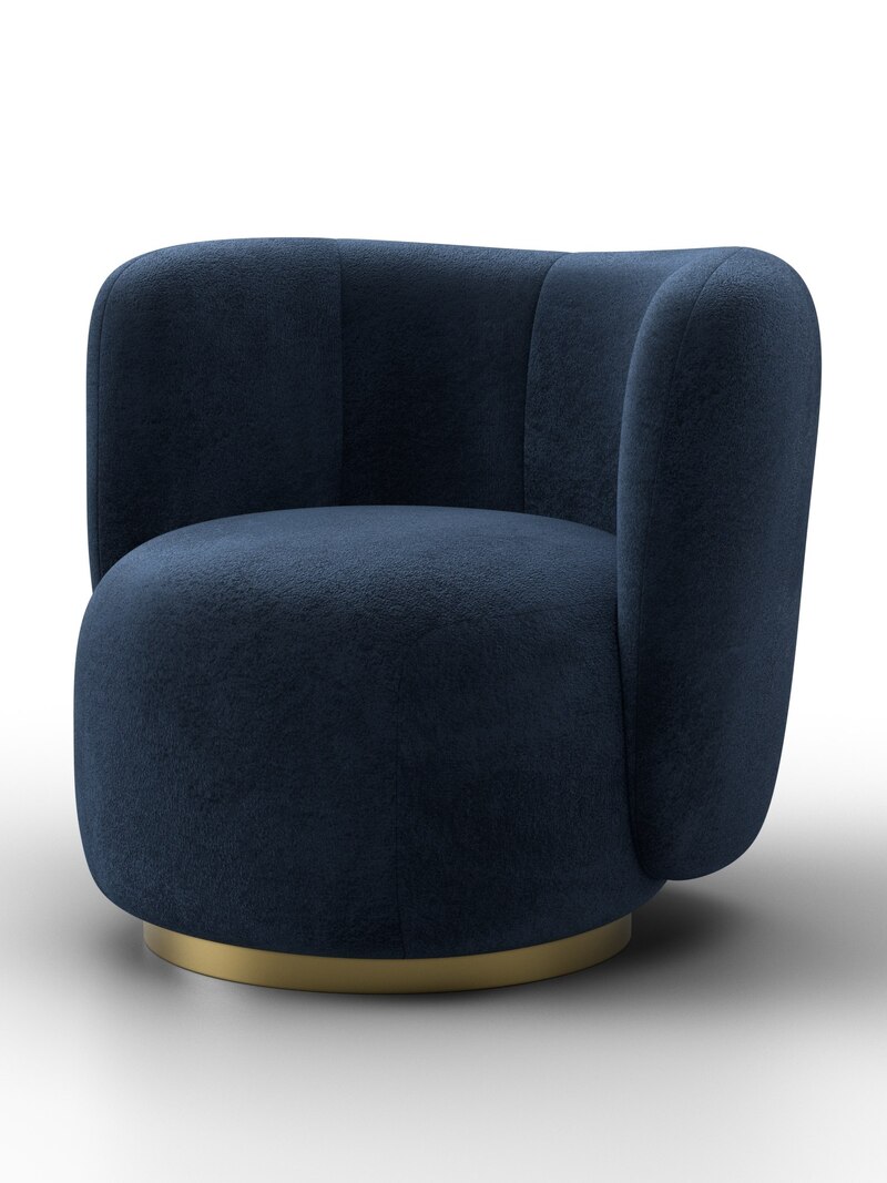 Кресло Лига-072, Велюр, TOWER 13 синий