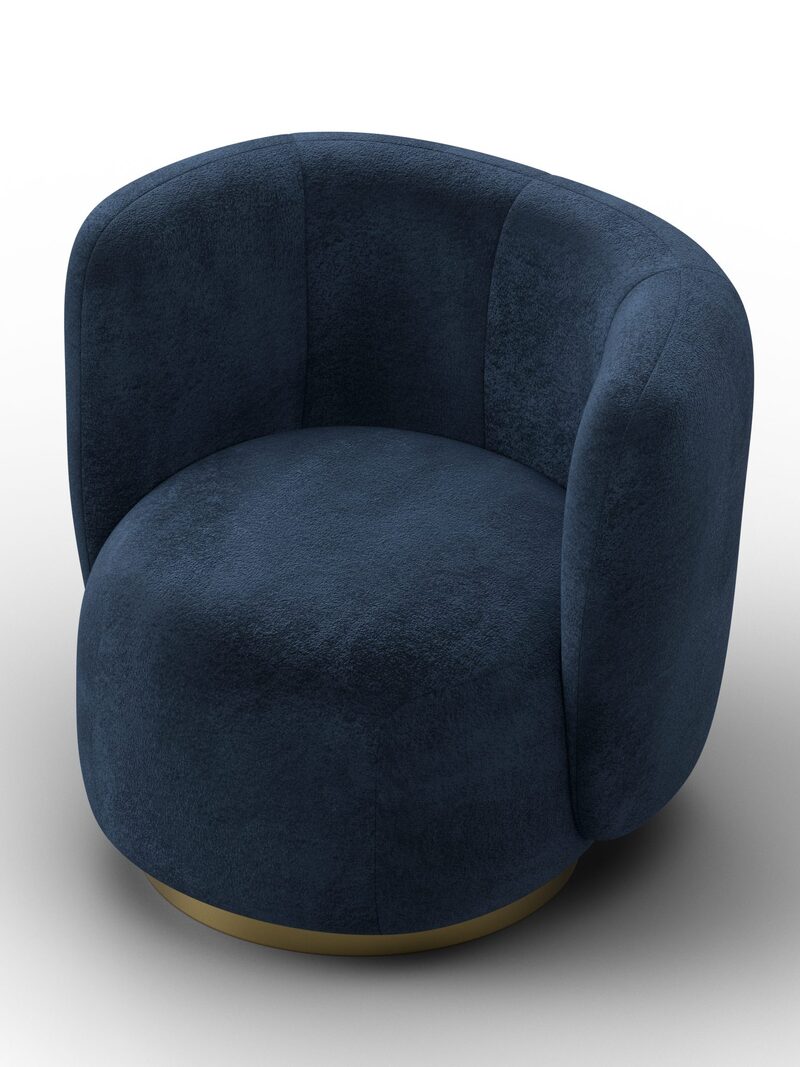 Кресло Лига-072, Велюр, TOWER 13 синий