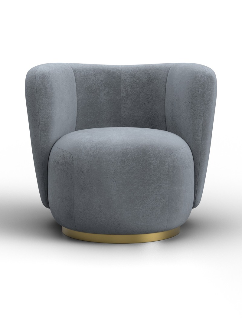 Кресло Лига-072, Велюр, TOWER 10 серый