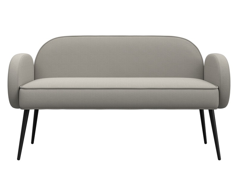 Диван прямой Лига-086, Рогожка, Амур 02 бежевый