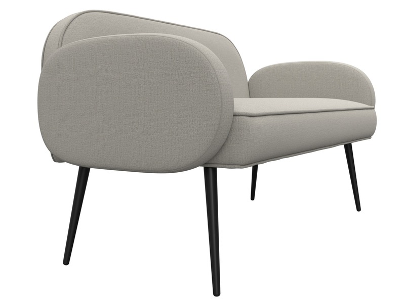 Диван прямой Лига-086, Рогожка, Амур 02 бежевый