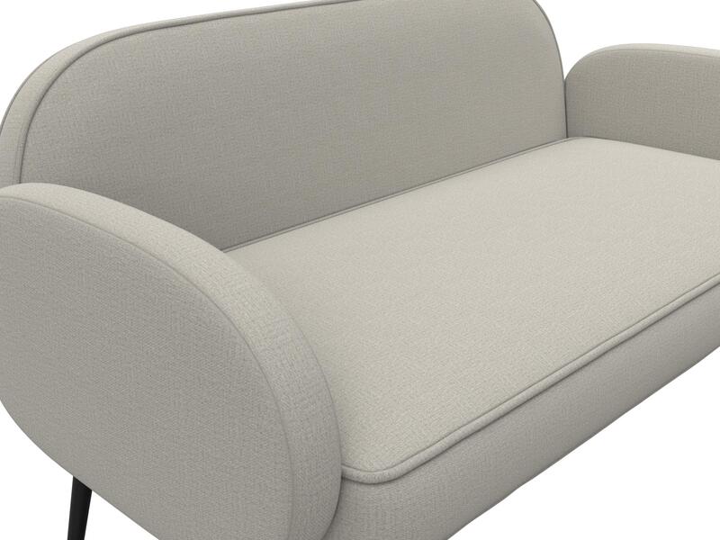 Диван прямой Лига-086, Рогожка, Амур 02 бежевый