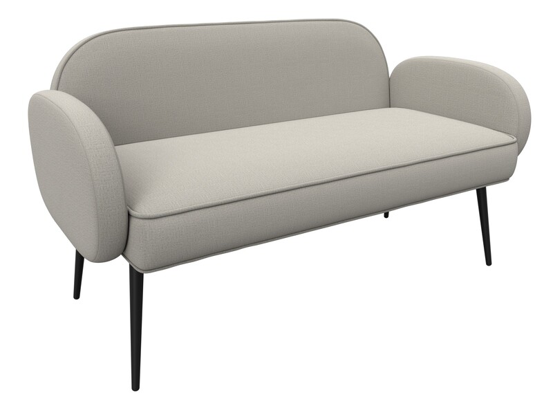 Диван прямой Лига-086, Рогожка, Амур 02 бежевый