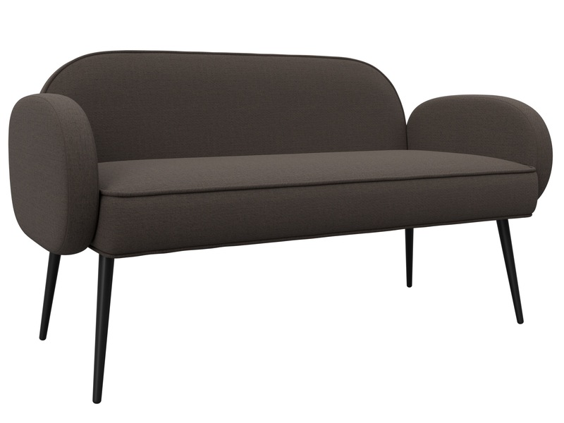 Диван прямой Лига-086, Рогожка, Амур 05 коричневый