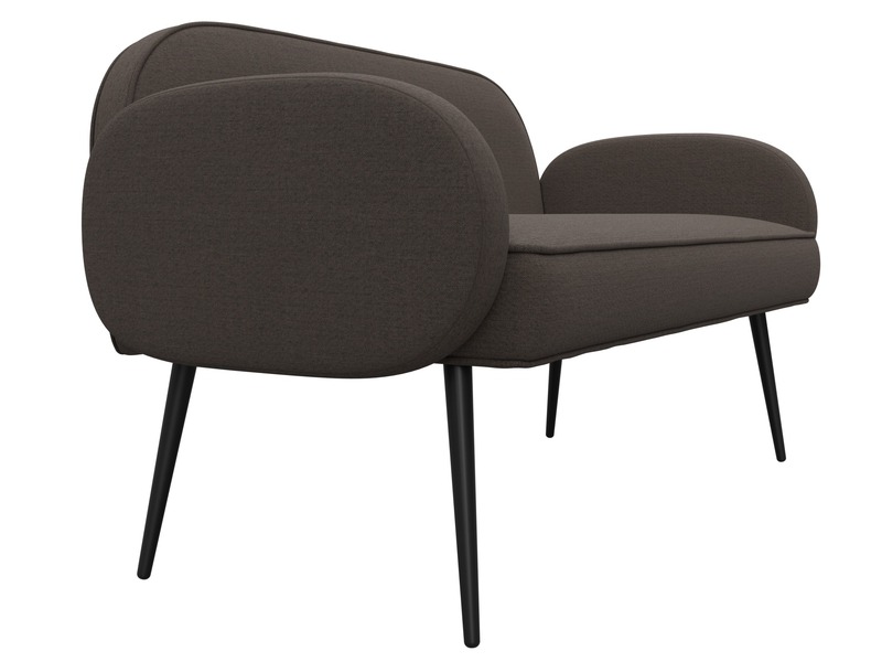 Диван прямой Лига-086, Рогожка, Амур 05 коричневый