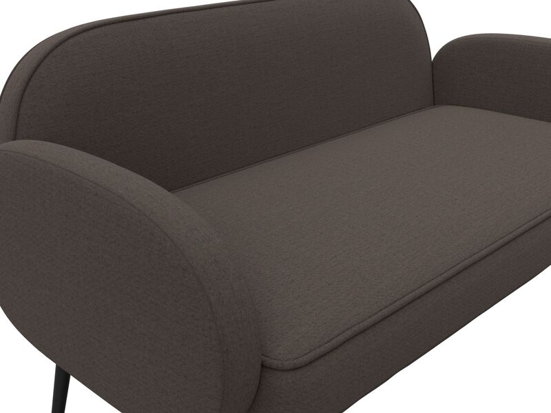 Диван прямой Лига-086, Рогожка, Амур 05 коричневый