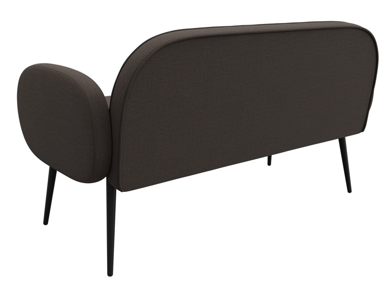 Диван прямой Лига-086, Рогожка, Амур 05 коричневый