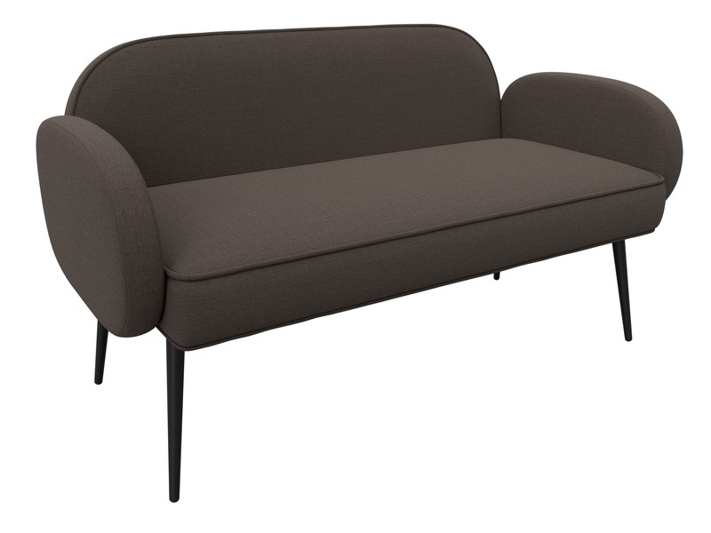 Диван прямой Лига-086, Рогожка, Амур 05 коричневый