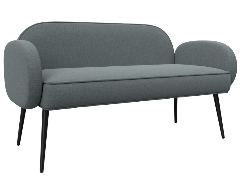 Диван прямой Лига-086, Рогожка, Амур 07 серый