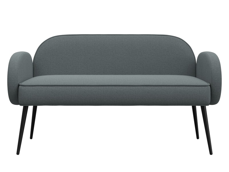 Диван прямой Лига-086, Рогожка, Амур 07 серый