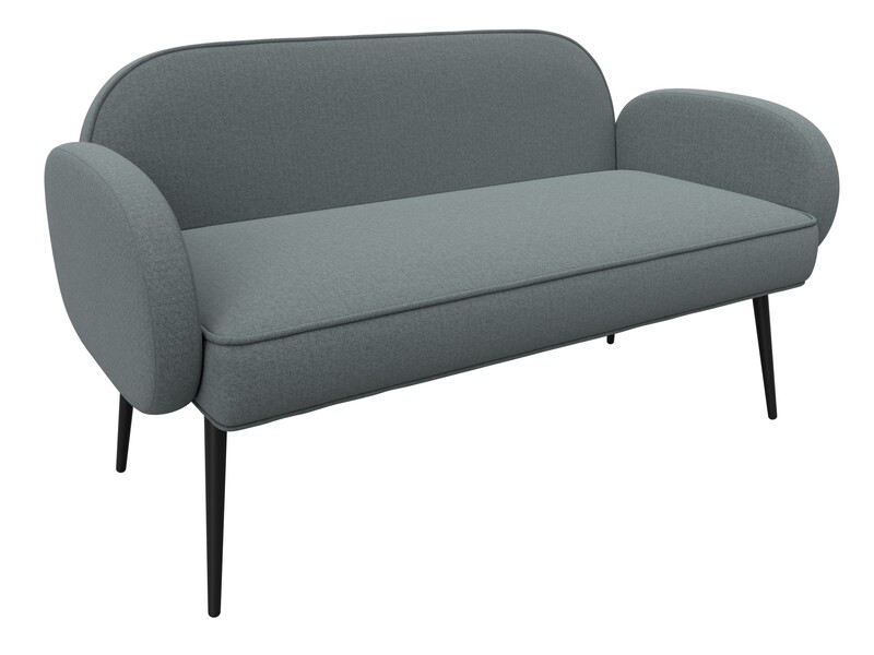 Диван прямой Лига-086, Рогожка, Амур 07 серый