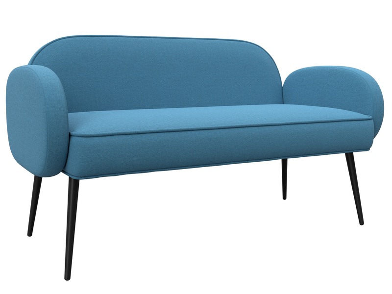 Диван прямой Лига-086, Рогожка, Амур 10 голубой