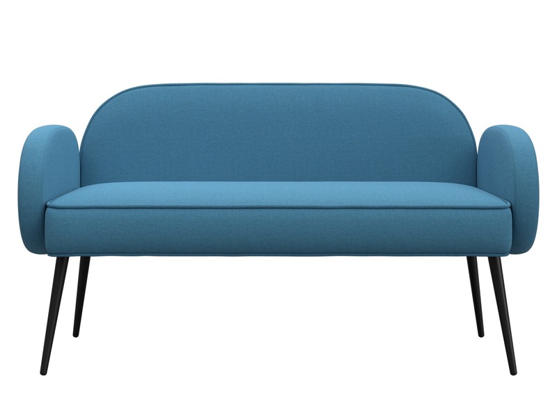 Диван прямой Лига-086, Рогожка, Амур 10 голубой