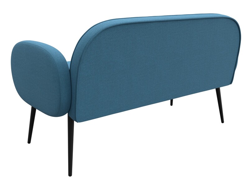 Диван прямой Лига-086, Рогожка, Амур 10 голубой