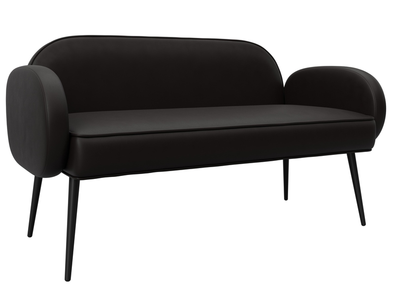 Диван прямой Лига-086, Экокожа, GRIFON 12 коричневый