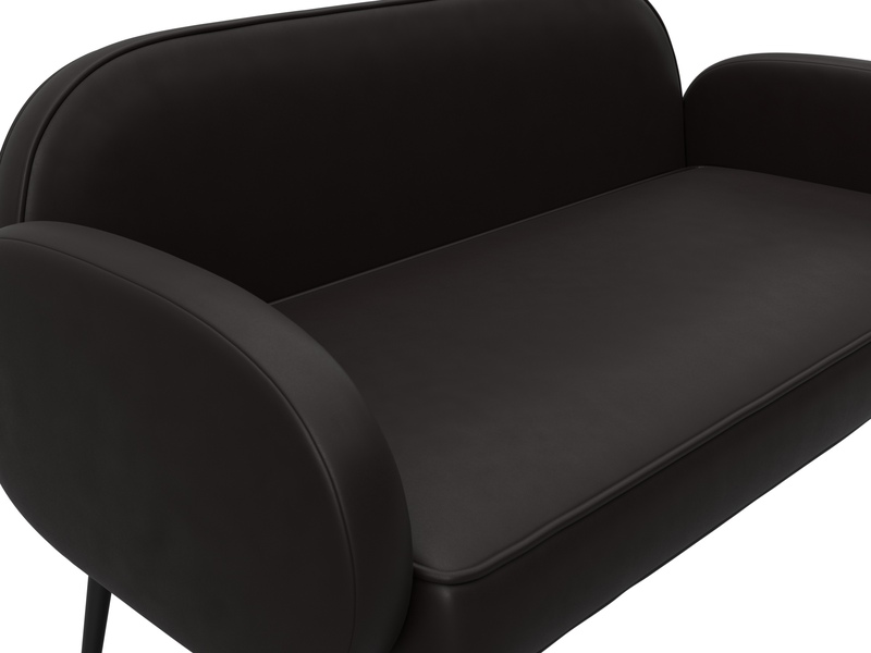 Диван прямой Лига-086, Экокожа, GRIFON 12 коричневый