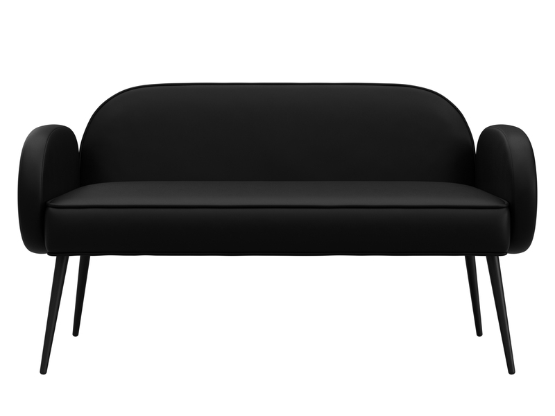 Диван прямой Лига-086, Экокожа, GRIFON 18 черный