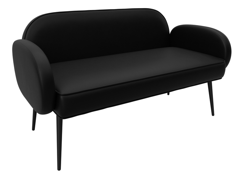 Диван прямой Лига-086, Экокожа, GRIFON 18 черный