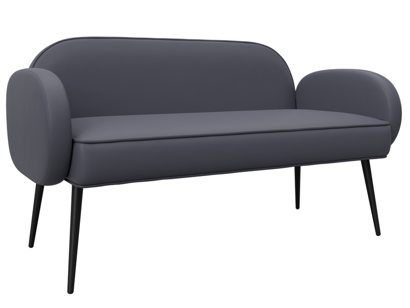 Диван прямой Лига-086, Экокожа, GRIFON 15 серый