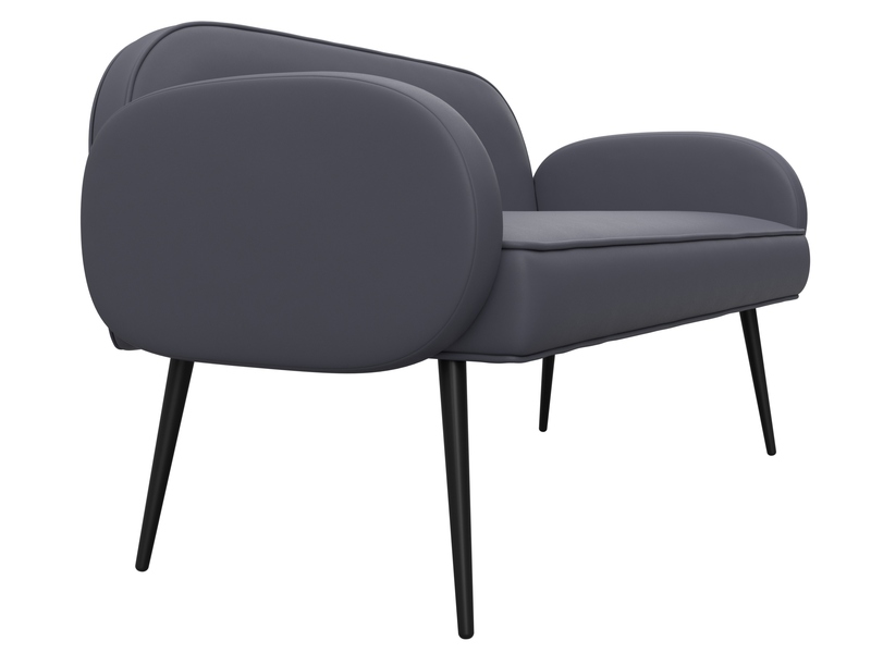 Диван прямой Лига-086, Экокожа, GRIFON 15 серый