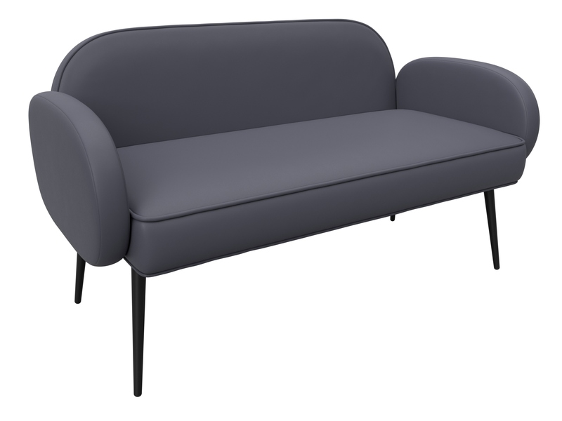 Диван прямой Лига-086, Экокожа, GRIFON 15 серый