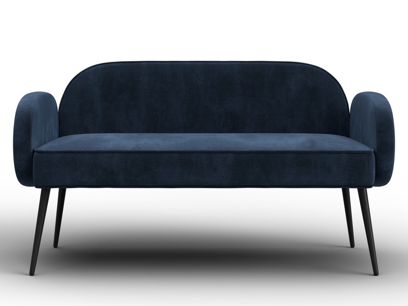 Диван прямой Лига-086, Велюр, TOWER 13 синий