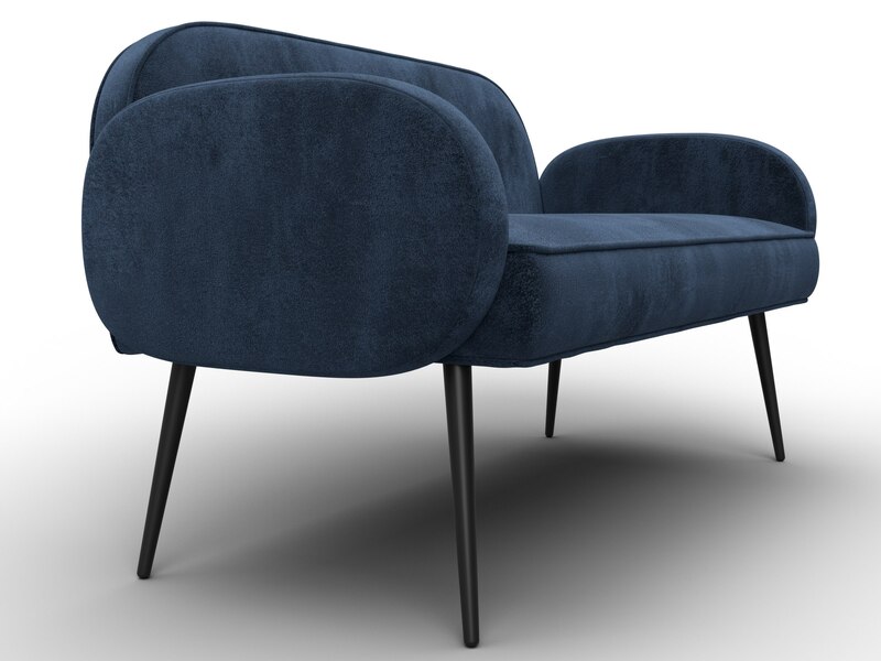 Диван прямой Лига-086, Велюр, TOWER 13 синий