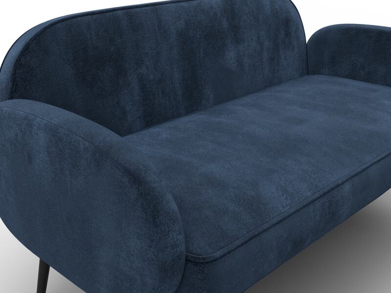 Диван прямой Лига-086, Велюр, TOWER 13 синий