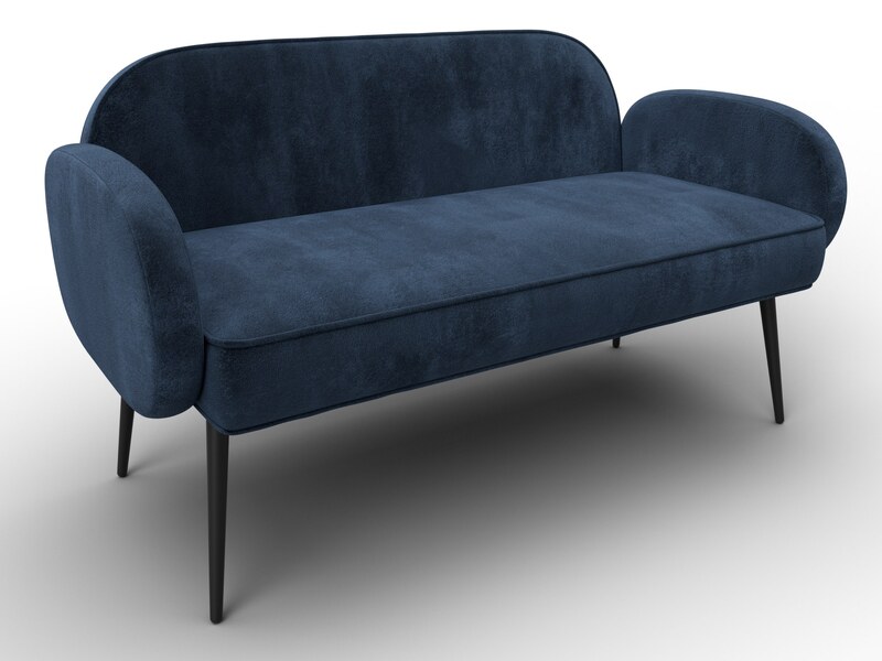 Диван прямой Лига-086, Велюр, TOWER 13 синий
