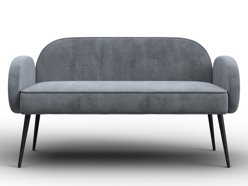 Диван прямой Лига-086, Велюр, TOWER 10 серый