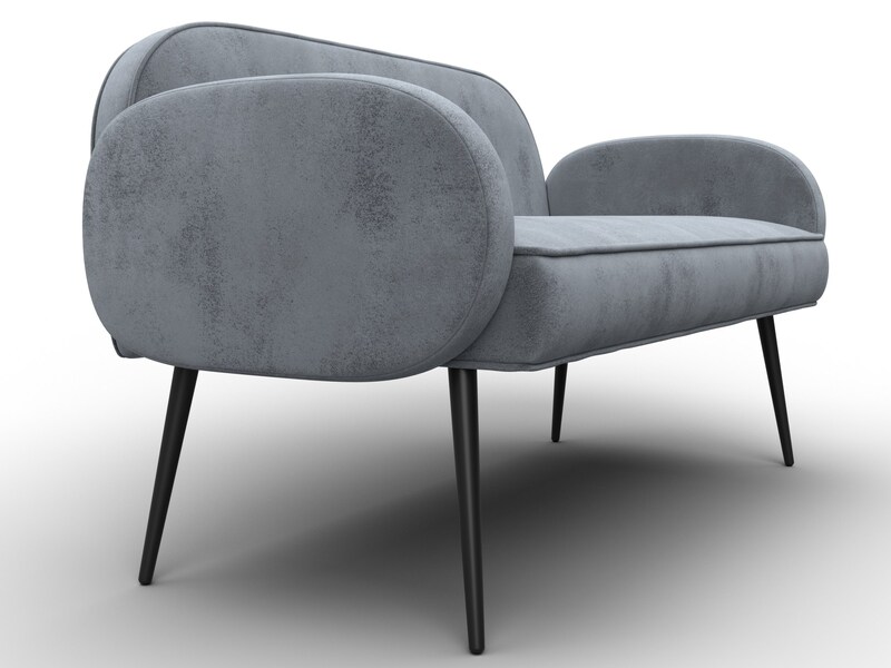 Диван прямой Лига-086, Велюр, TOWER 10 серый