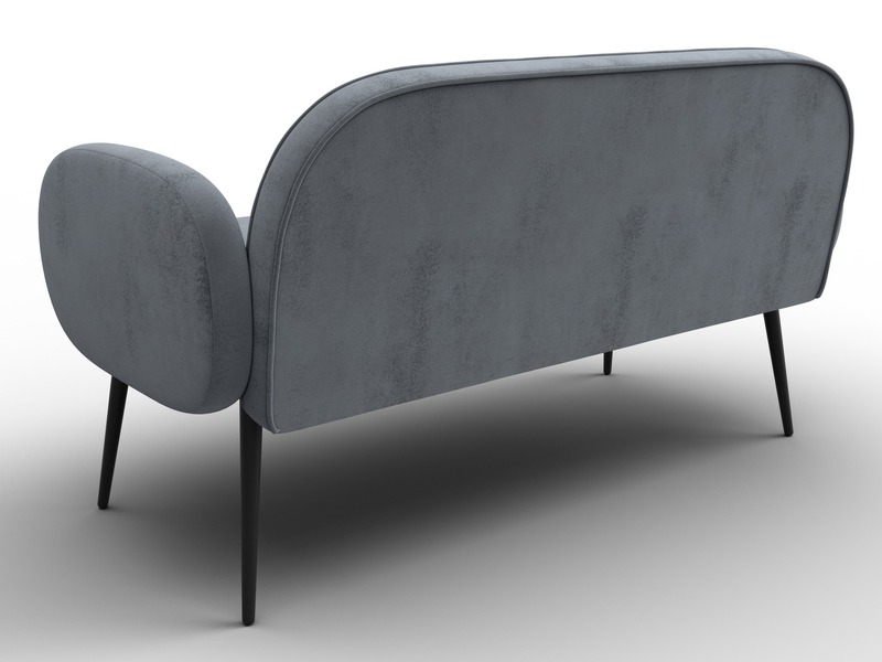 Диван прямой Лига-086, Велюр, TOWER 10 серый