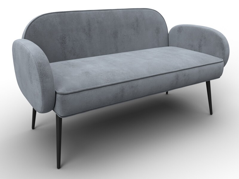 Диван прямой Лига-086, Велюр, TOWER 10 серый