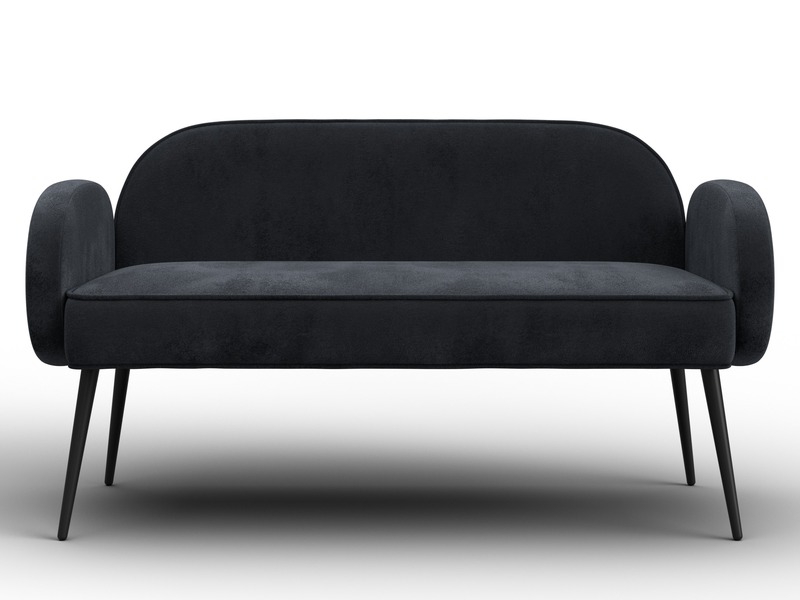 Диван прямой Лига-086, Велюр, TOWER 11 темно-серый