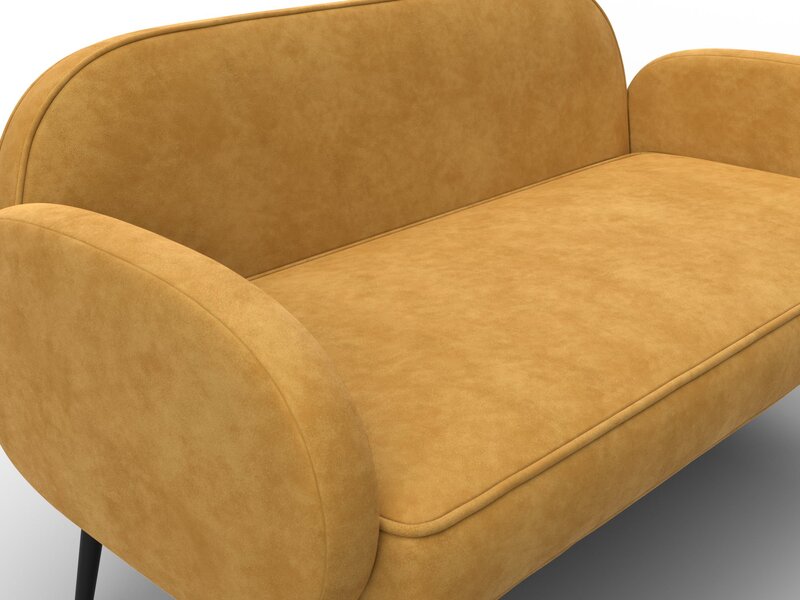 Диван прямой Лига-086, Велюр, BRUT 10 желтый