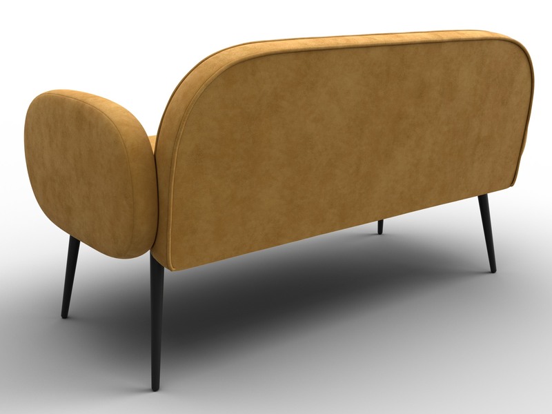 Диван прямой Лига-086, Велюр, BRUT 10 желтый